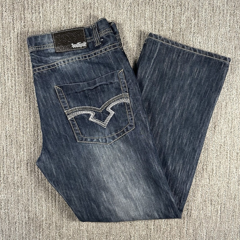 Southpole Baggy Denim Blue Jeans Men's Sz 40 X 32 Y2K Hip Hop Urban Skater
